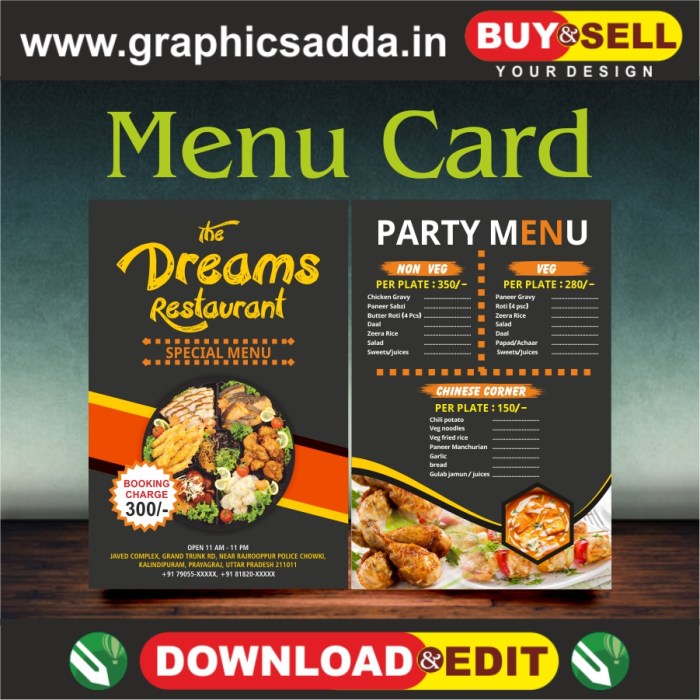 Menu card design cdr file download Archives - Graphics Adda